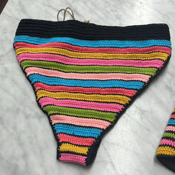 Anthropologie | My Beachy Side NWT Copacabana Rainbow Bikini Size Small - Picture 10 of 12